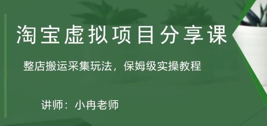 淘宝虚拟整店搬运采集玩法分享课：整店搬运采集玩法，保姆级实操教程-酷吧易资源网