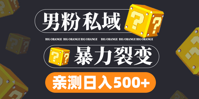 男粉私域项目：亲测男粉裂变日入500+（视频教程）-酷吧易资源网